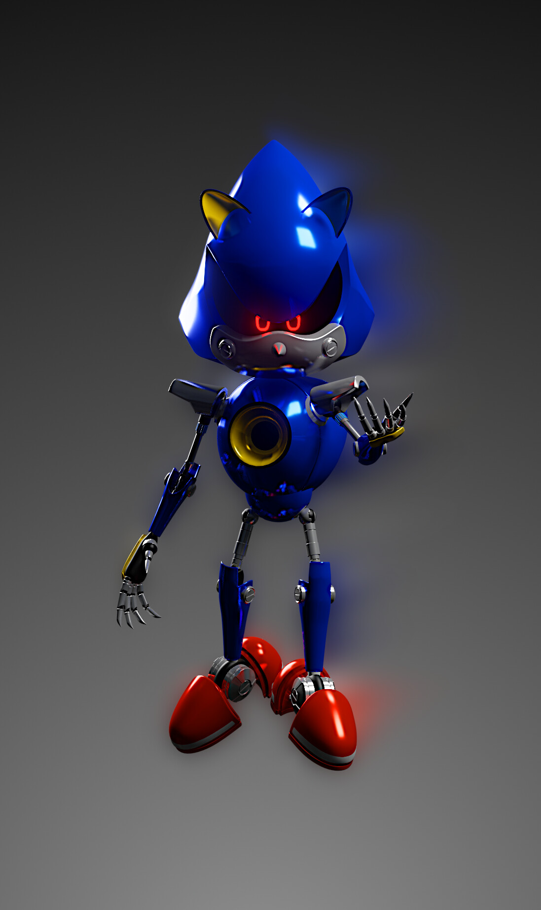 Metal Sonic Png - Metal Sonic 3d Render, Transparent Png