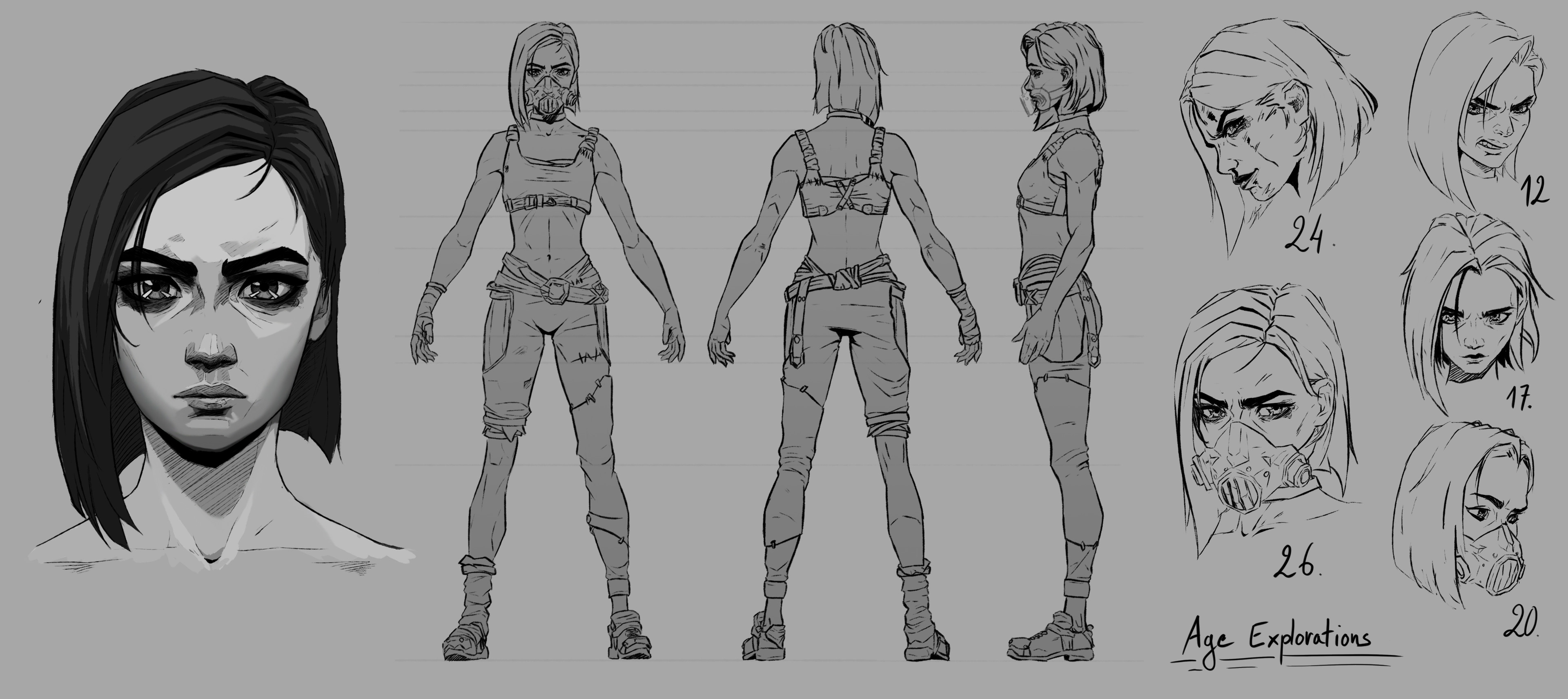 Concept and early explorations for the face