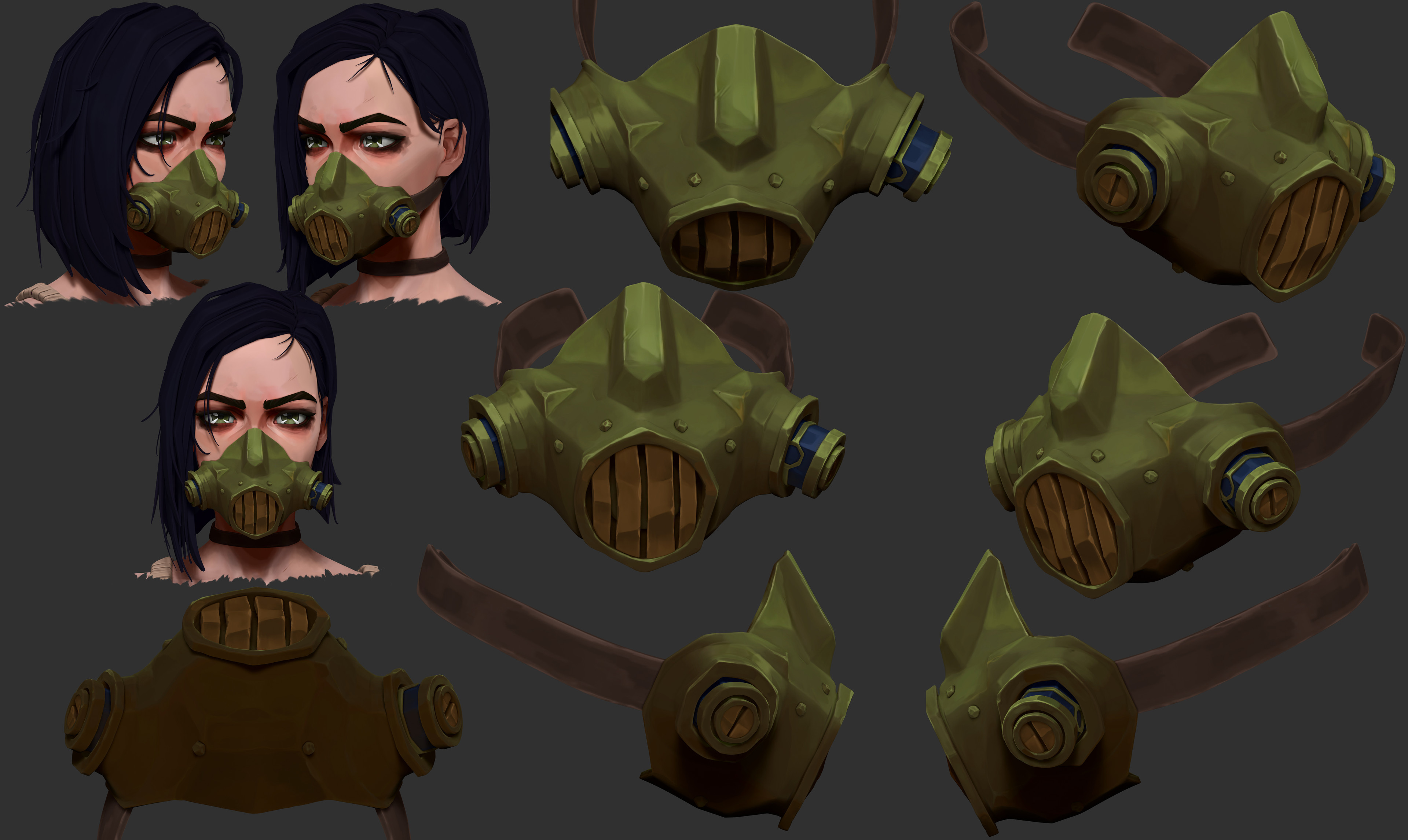 Art style study in early stage. (Only flat color + shadow here)