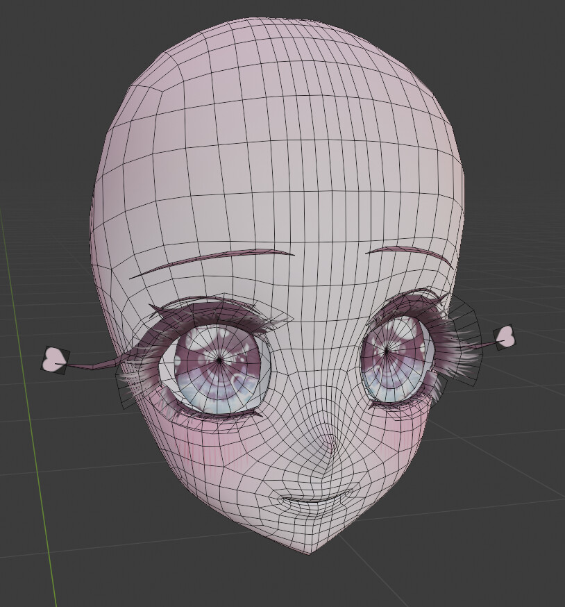 ArtStation - WIP 3D Vrchat Avatar Head Anime Style