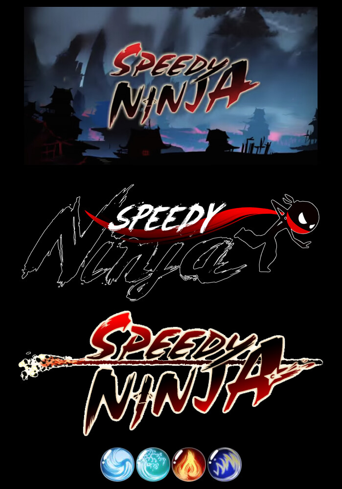 ArtStation - speedy ninja title layout and localization icons