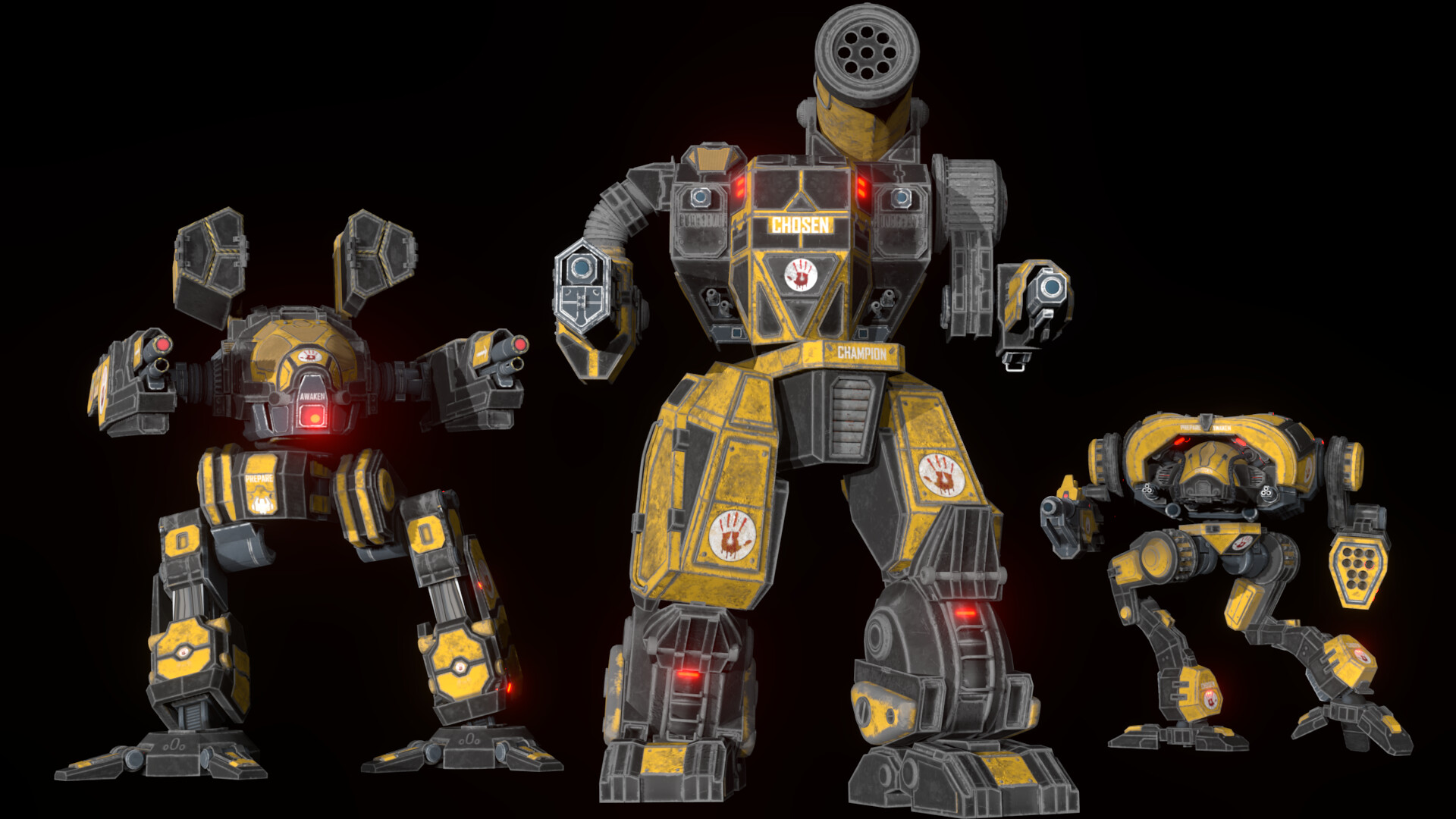 ArtStation - Wolves: Scrapped WoB 'Champion' BattleMech skins