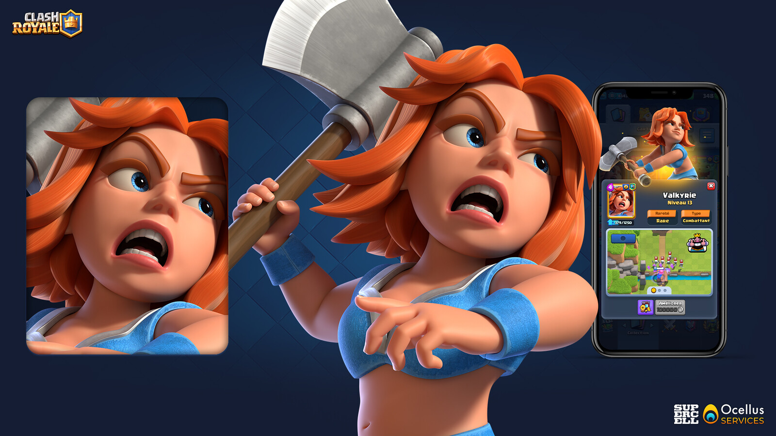Clash royale valkyrie art