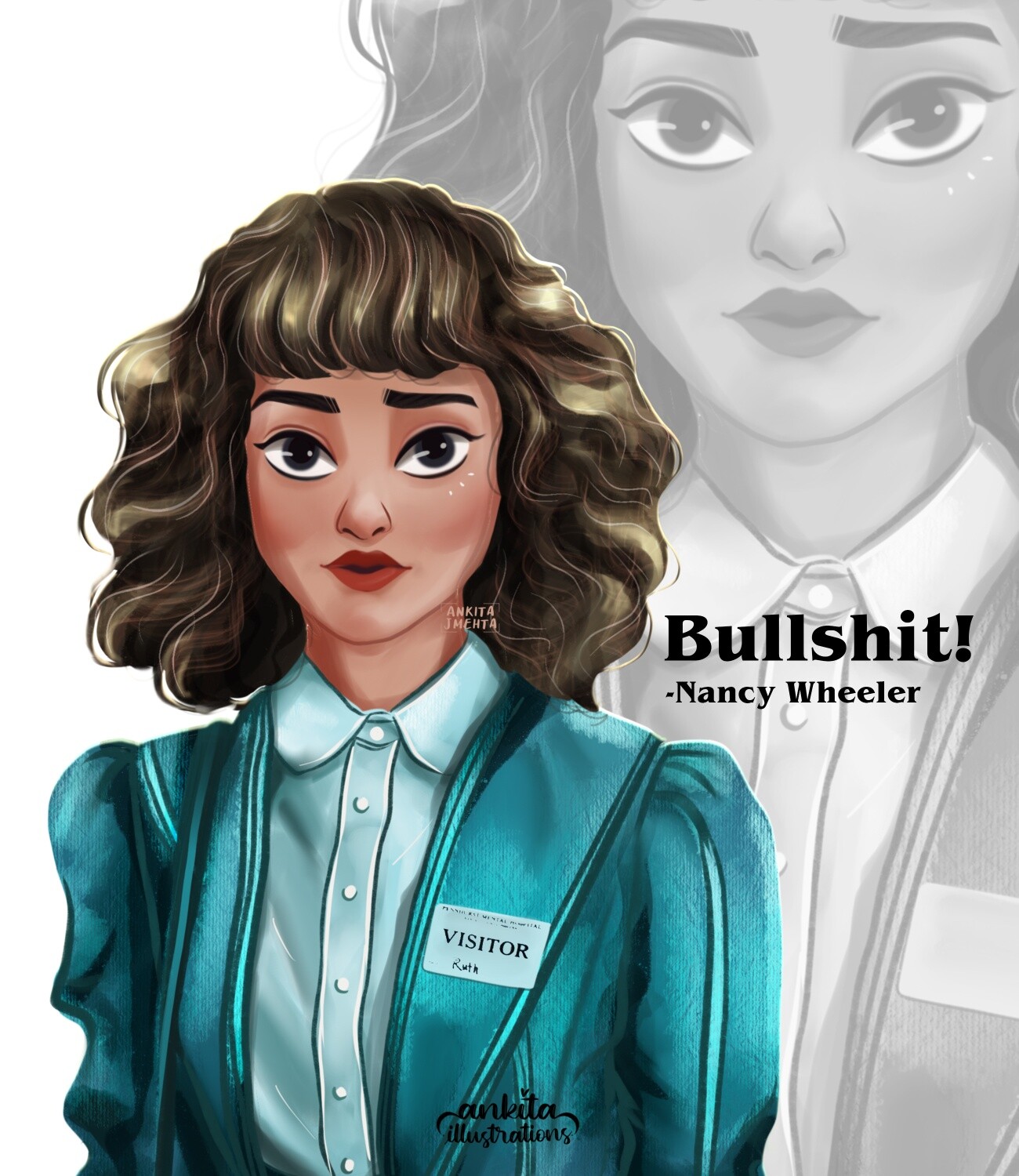 Ankita j mehta nancy wheeler stranger things fan art