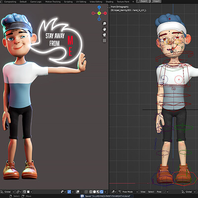 Stay away from me - Posing Character in Blender 3.0