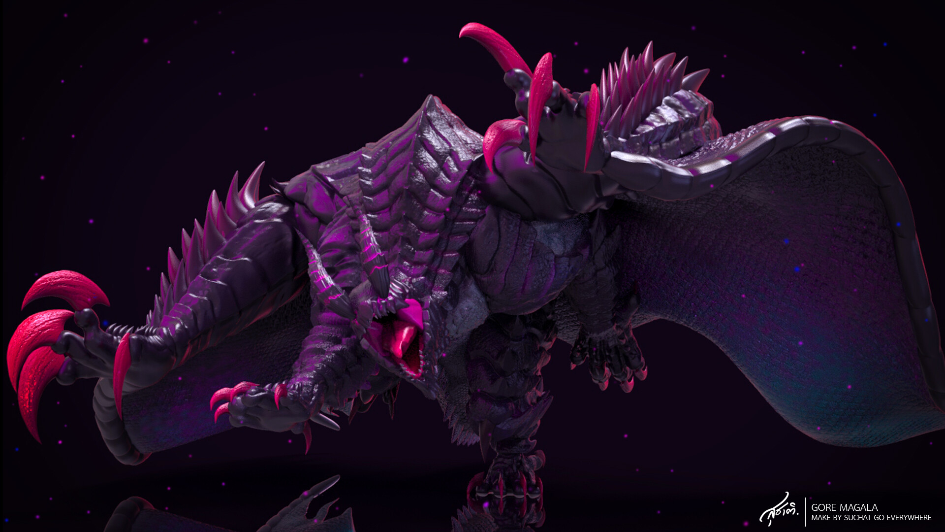 Akkpark Youngkhun Fanart Gore Magala   Akkpark Youngkhun 02 