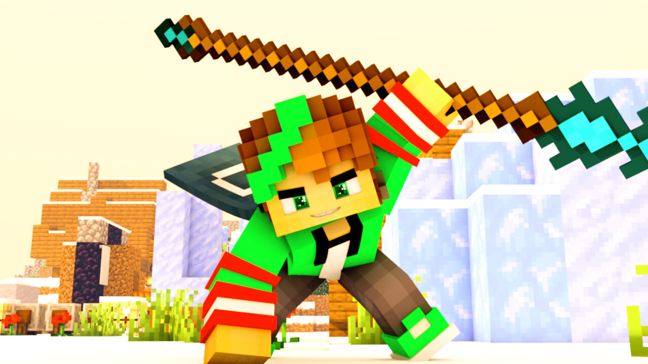 ArtStation - &ldquo;Wukong&quot;Minecraft Render Pode