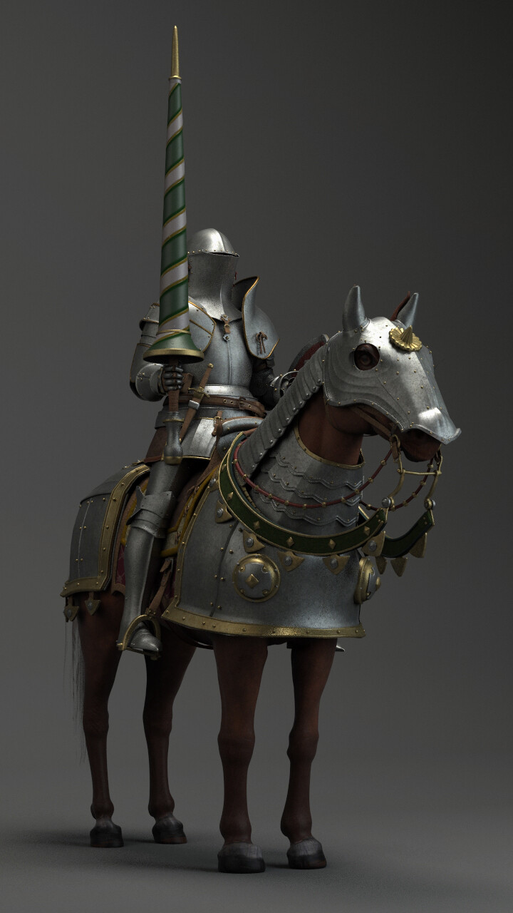 ArtStation - Knight with horse