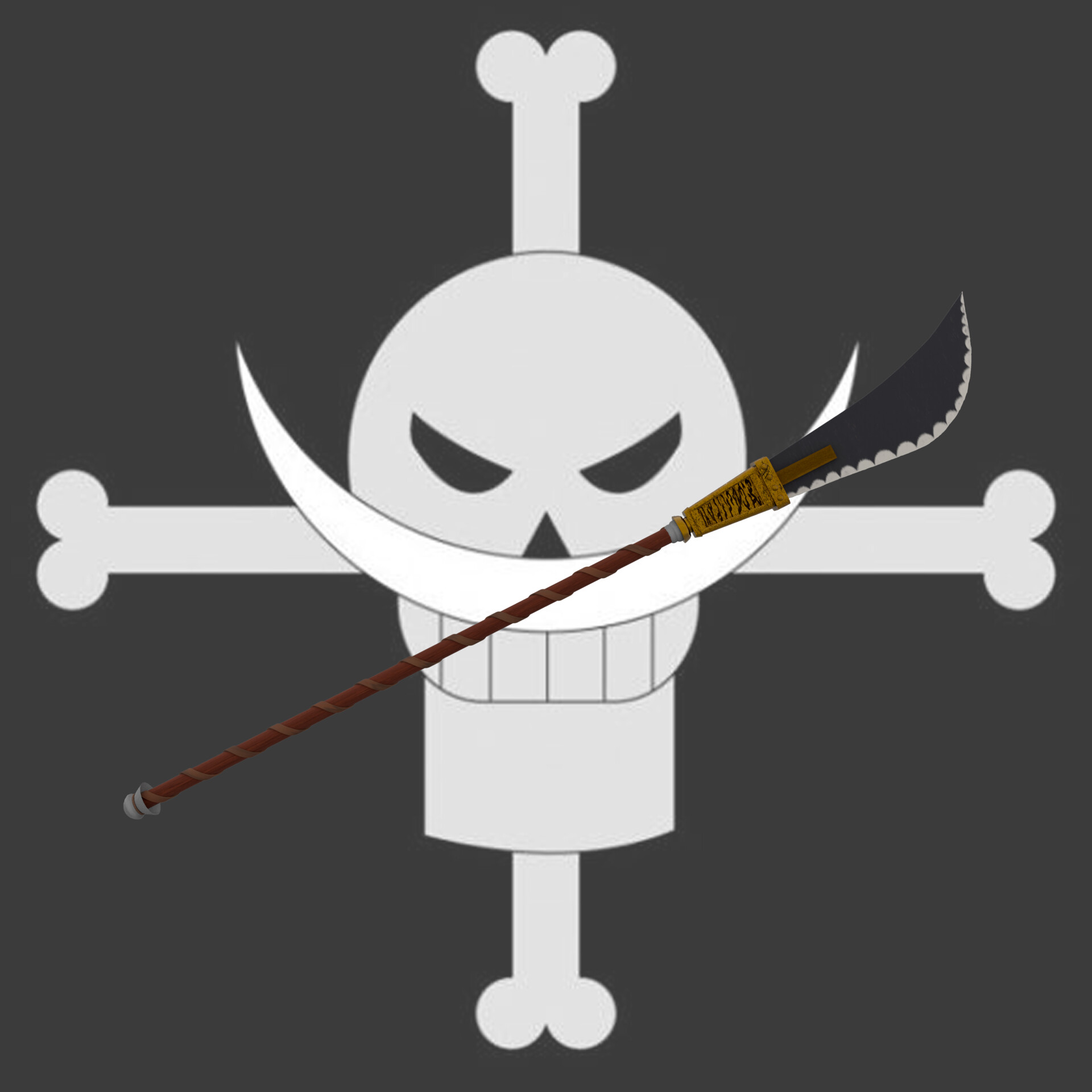 3D file One Piece - White Beard's Murakumogiri sword・3D printing model to  download・Cults