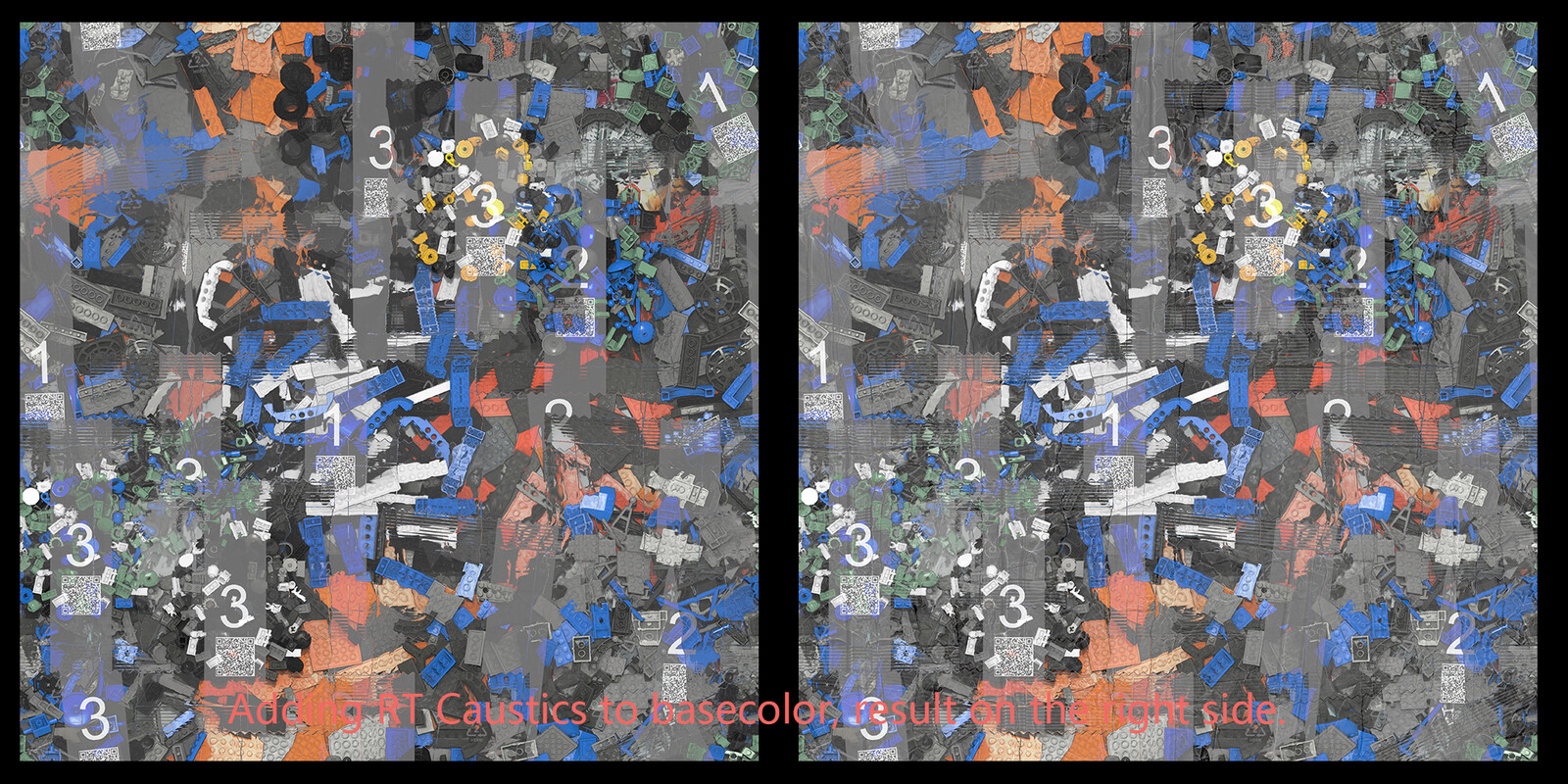 Using RT caustics node add on basecolor really gives plastic bags a bit more realism 