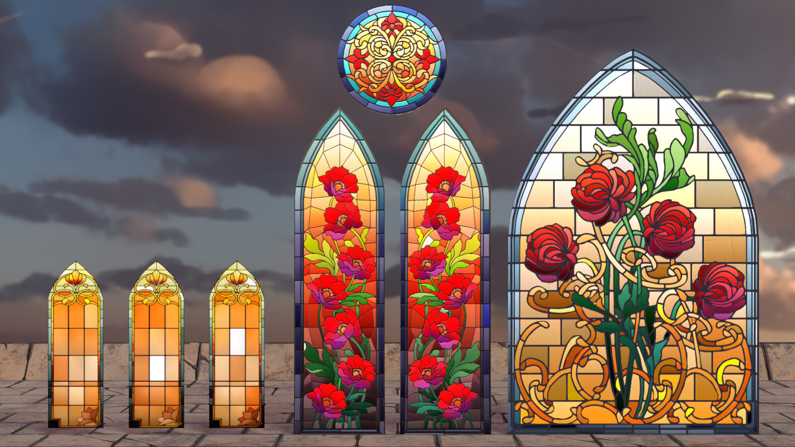Stained Glass, , blender screengrab