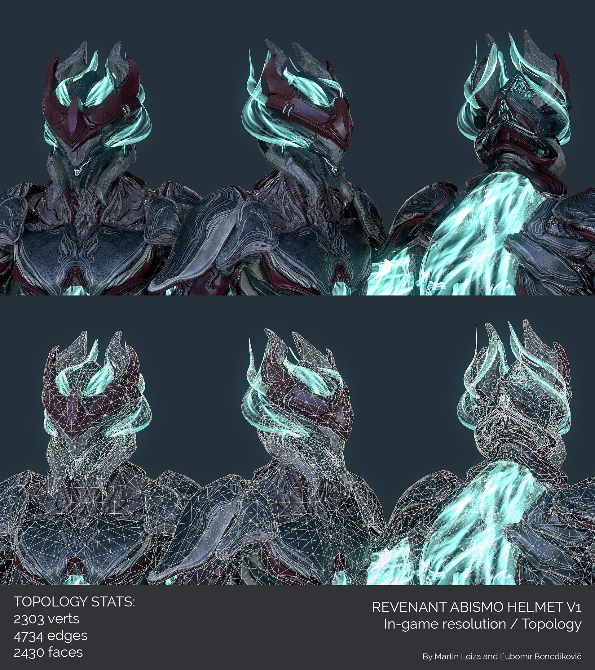 Martin Loiza - WARFRAME - Revenant Abismo helmet (V1) Martin Loiza - WARFRAME - Revenant Abismo helmet (V1)