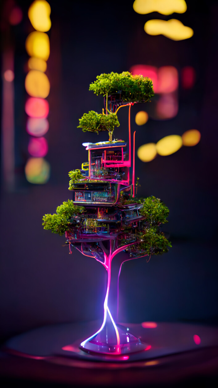 ArtStation The Cyberpunk TreeHouses