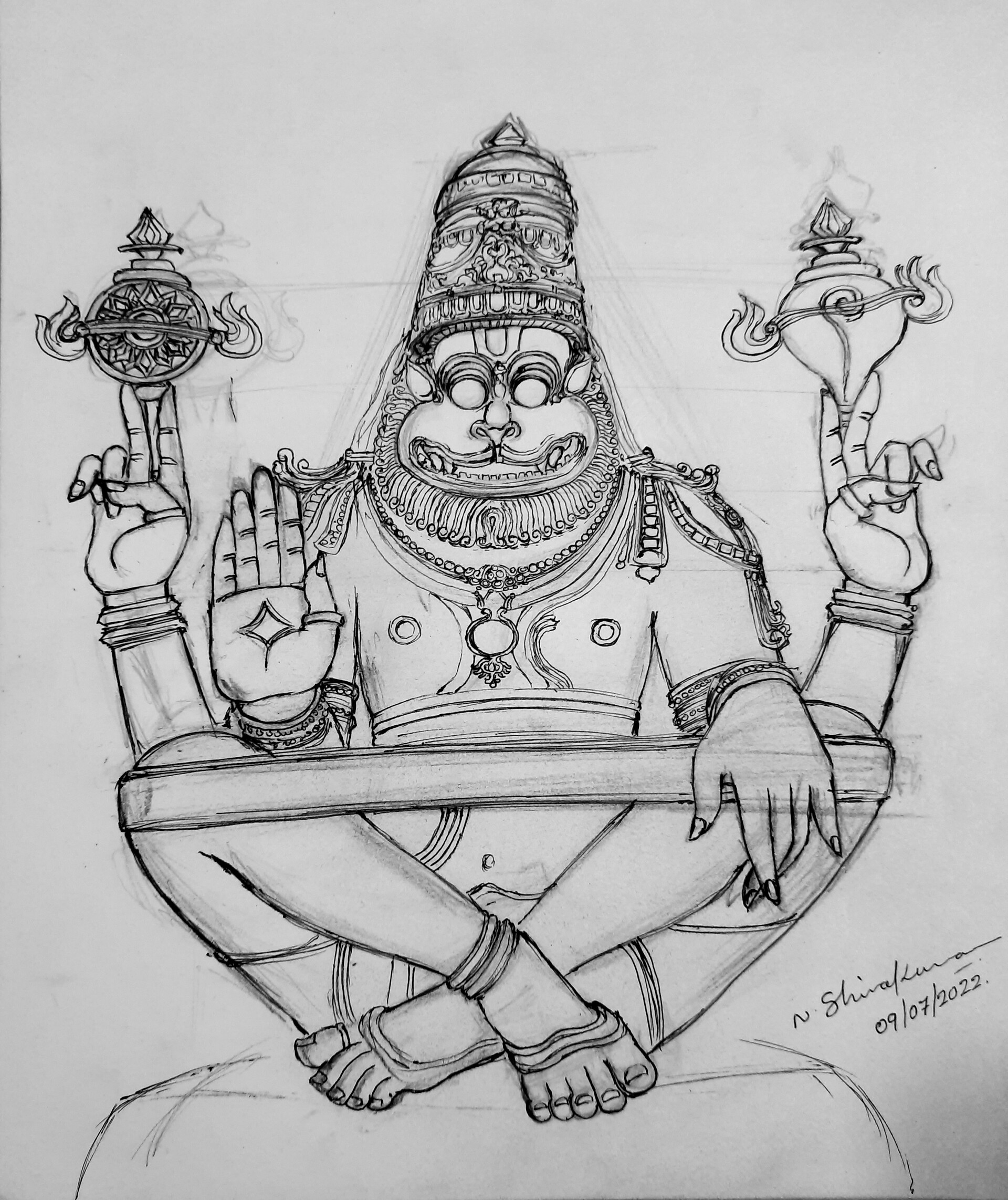 iamprathvi - WIP 2 THE DRAWING OF NARSIMHA MAHARAJ AVTAR OF GOD VISHNU  Size:A3 Medium: graphite, charcoal #artistofinstagram#narsimha #iskcon#pencilartwork#pencil#pencilsketches#graphite#charcoaldrawing#charcoal#sketchoftheday#iamprathvi#krishna  ...