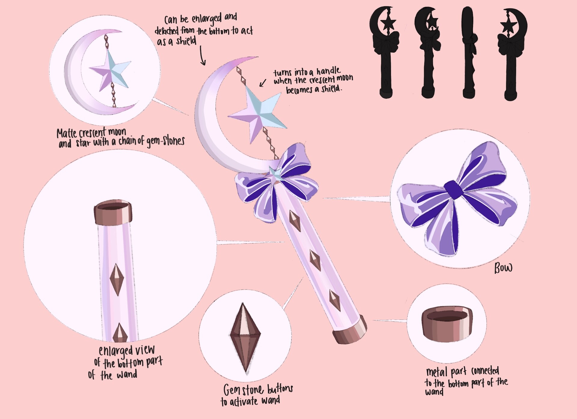 ArtStation Magical girl wand