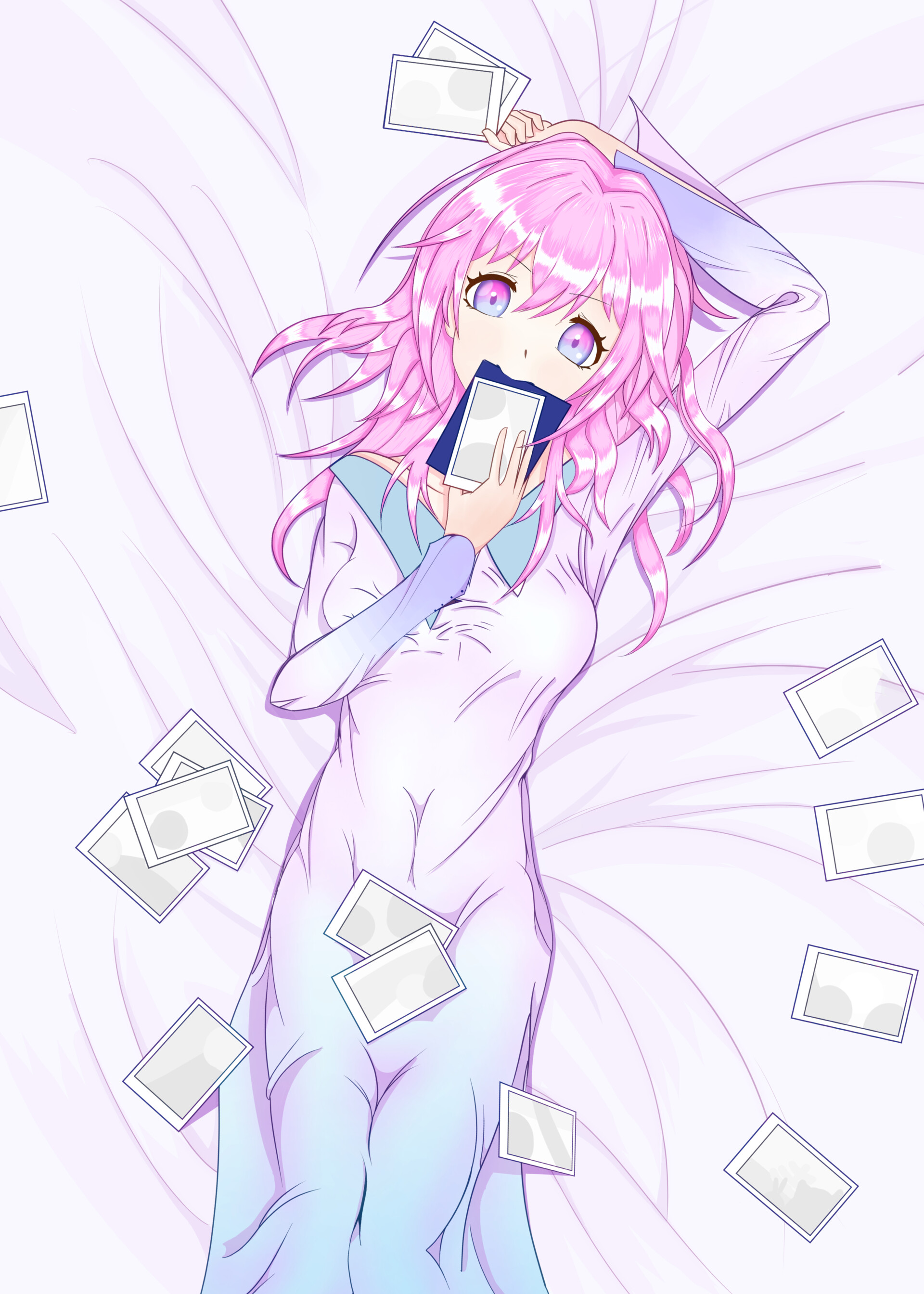 Artstation march 7th on bed honkai star rail fanart