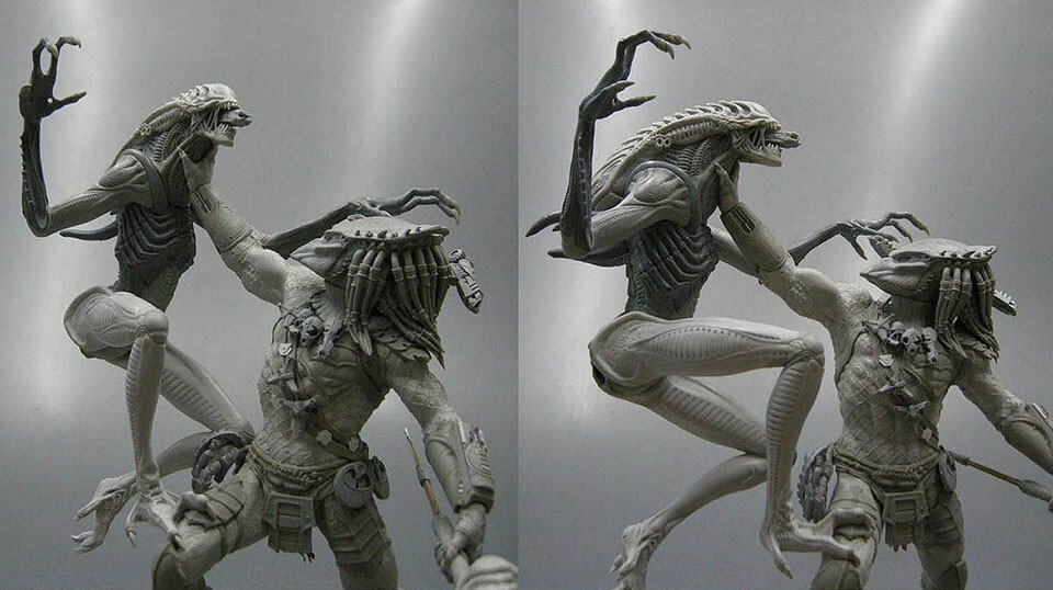 Sideshow Aliens vs. Predator Requiem Diorama Statue