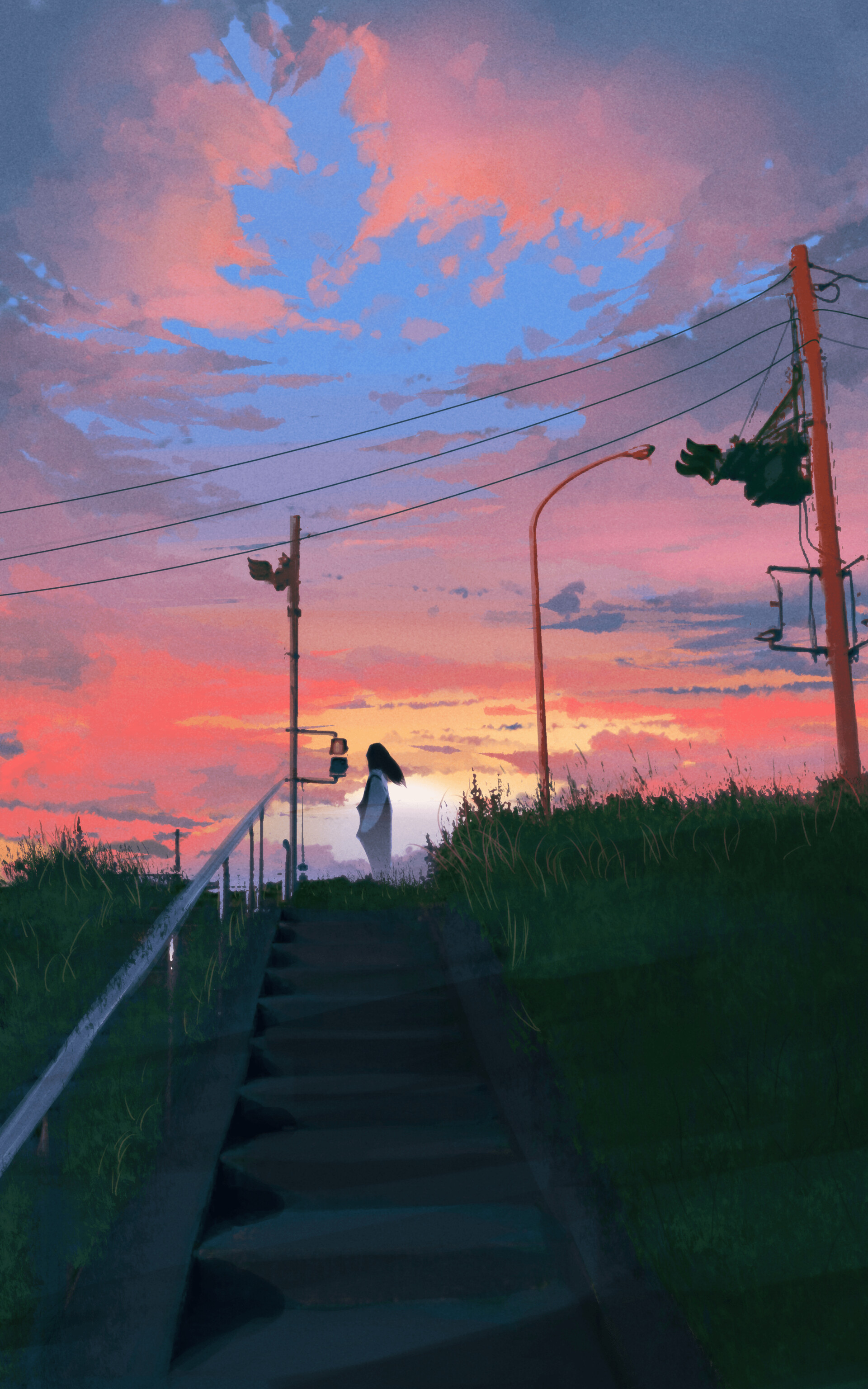 2560x1600 Anime Sunset Scene 2560x1600 Resolution HD wallpaper | Pxfuel