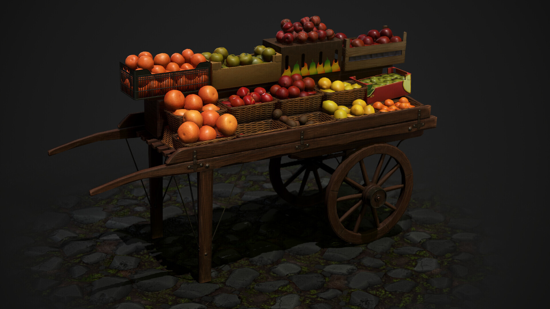 Freyja Houghton - Game Ready Fruit Cart - Art Test