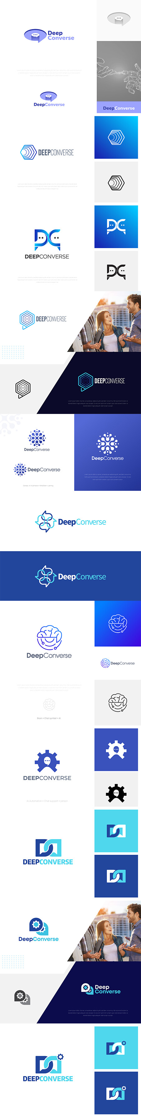ArtStation - Deep Converse Logo Concepts | Brand Logo Designs