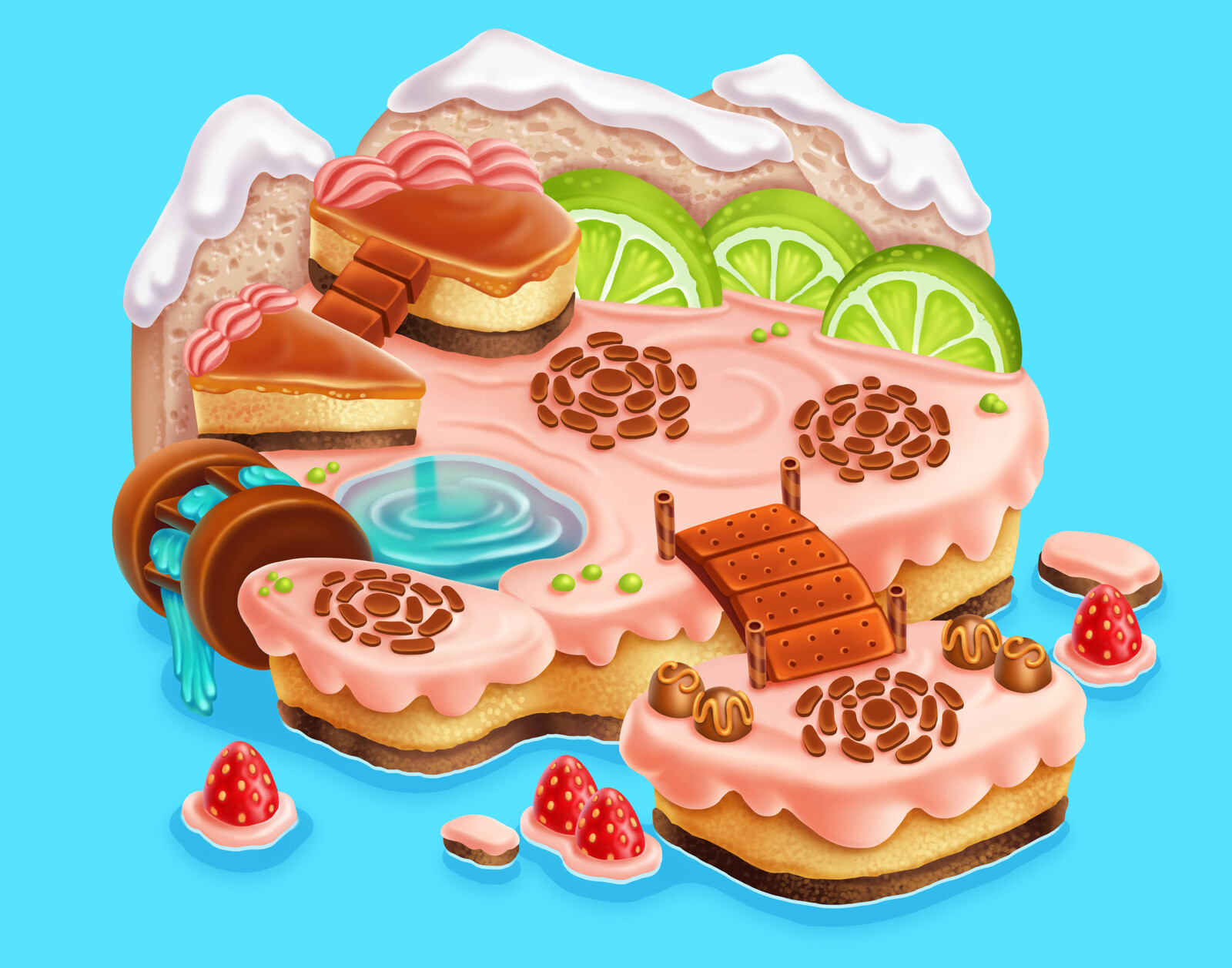 Cream pie island
