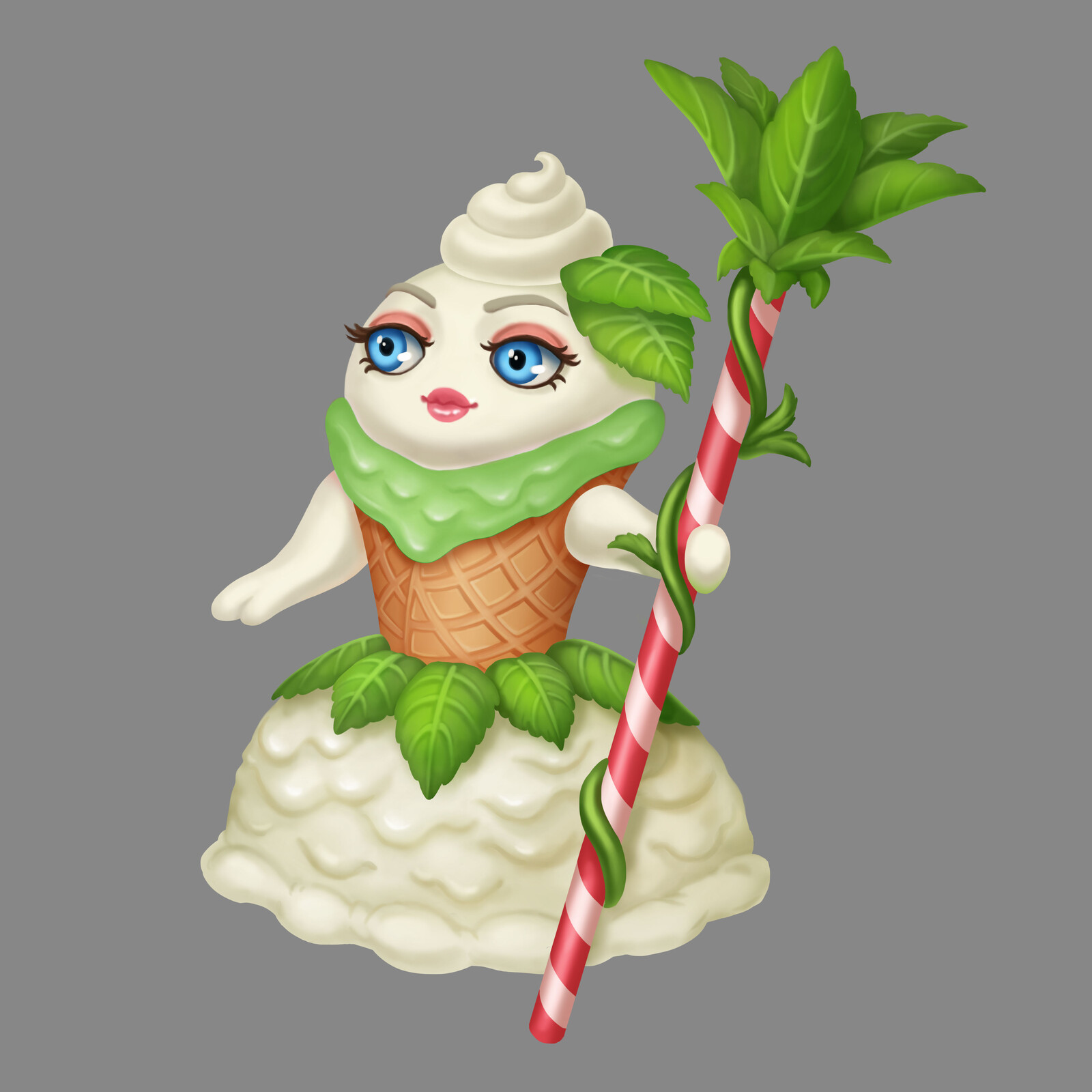 Vanilla healer character