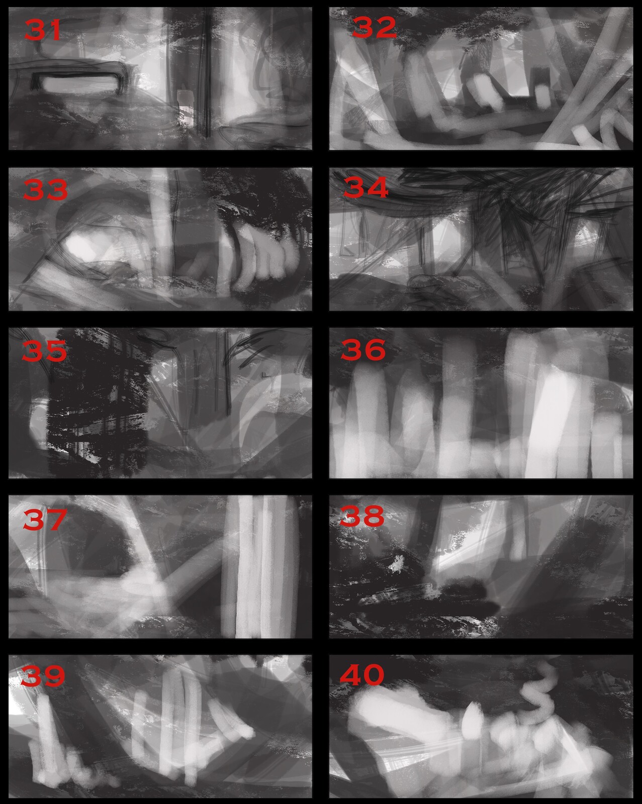 Abstract Sketches 31-40