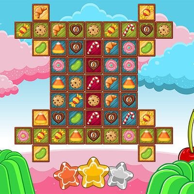 Yoshiko animation candy crush clone background preview