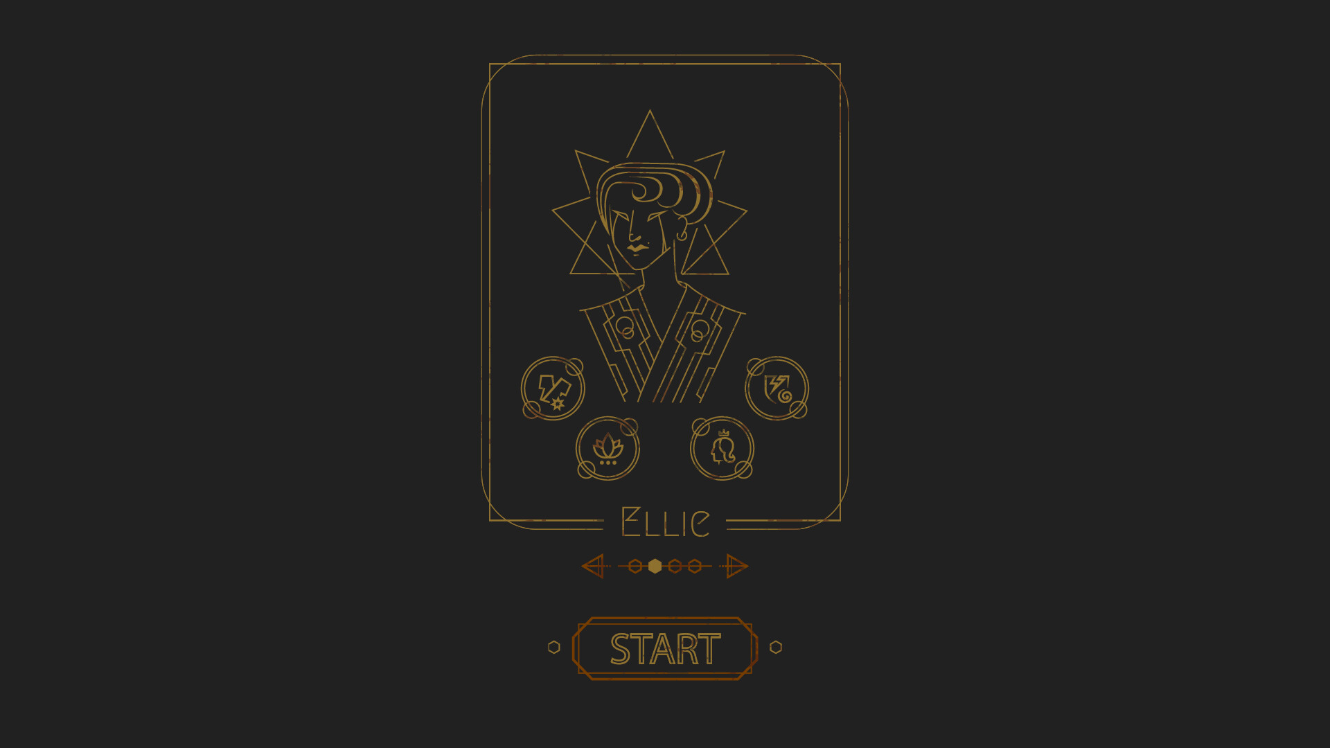 UI: Character selection screen made entirely with vector graphics