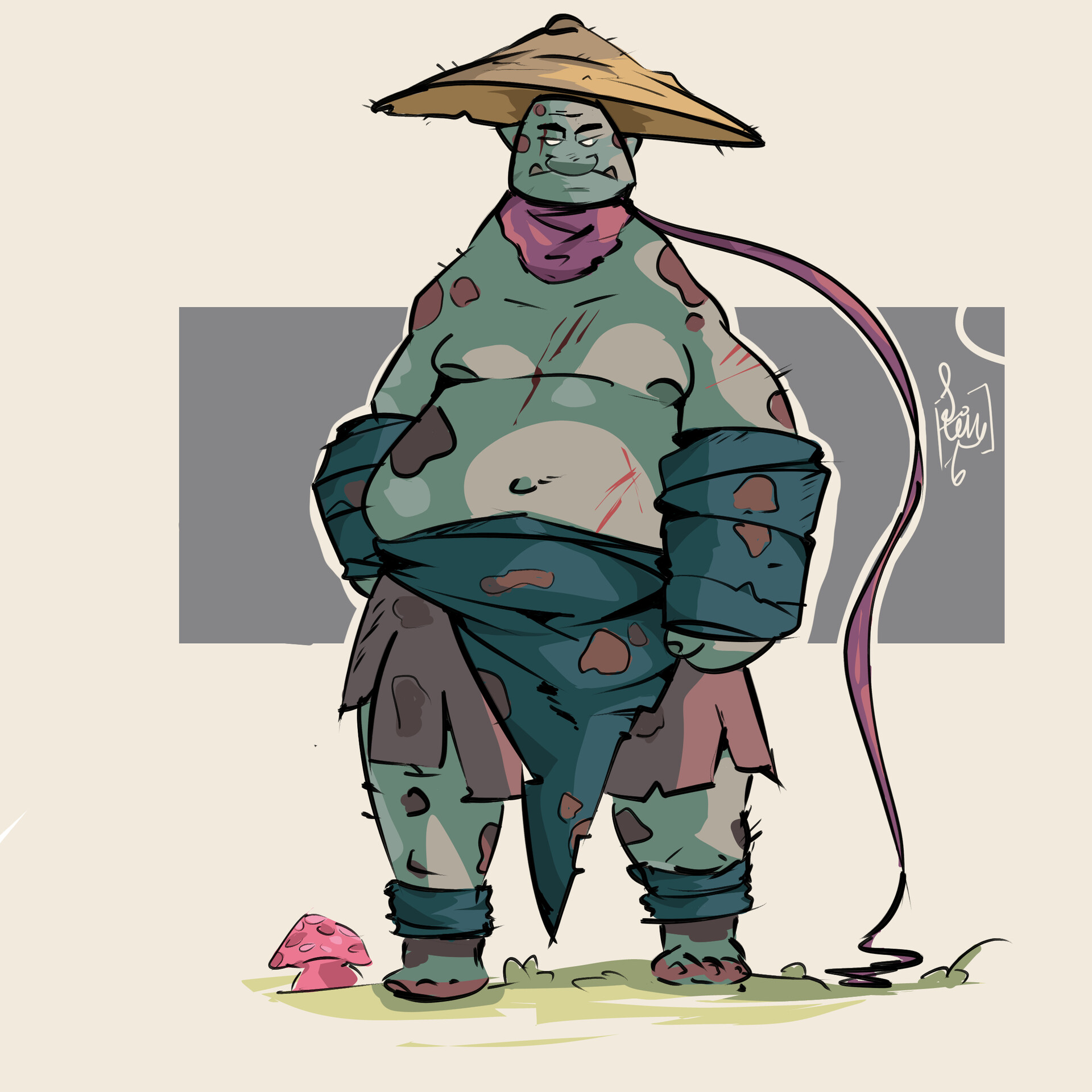ArtStation Ogre with the straw hat