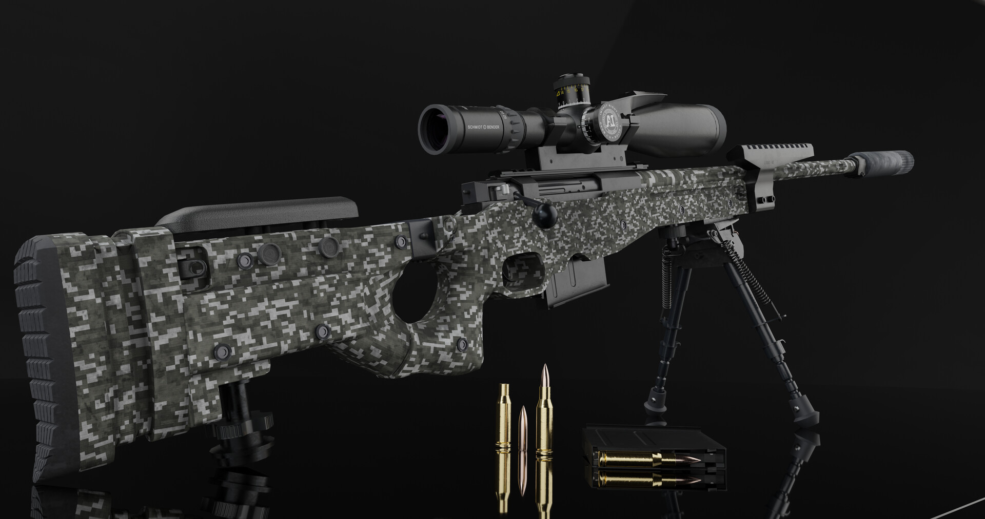 ArtStation - Arctic Warfare Magnum L115A3 Sniper Rifle ArtStation - Arctic Warfare Magnum L115A3 Sniper Rifle