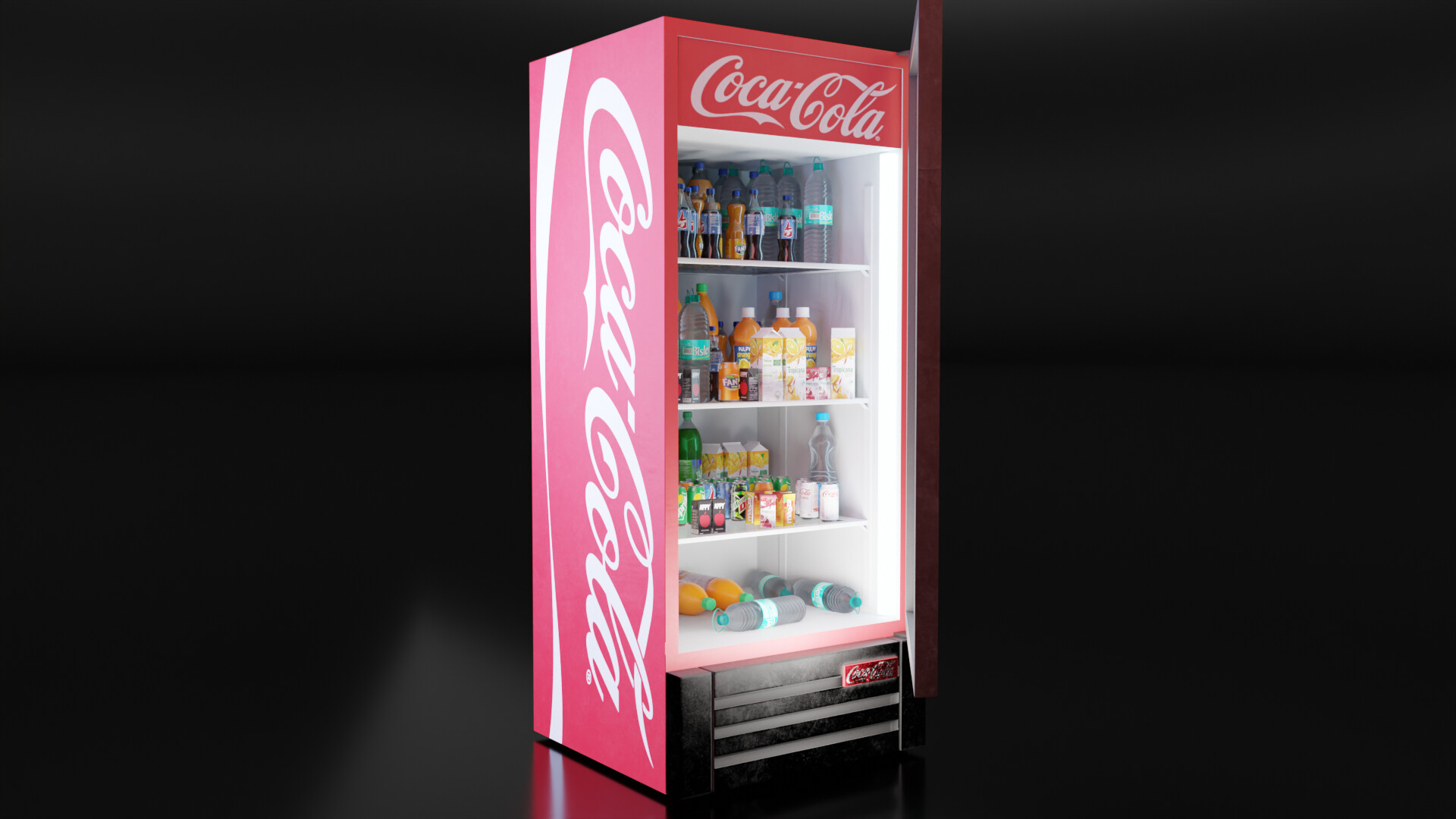 3d Model Coca Cola Free Refrigerator Coca Cola Display Fridge Free - Main Image