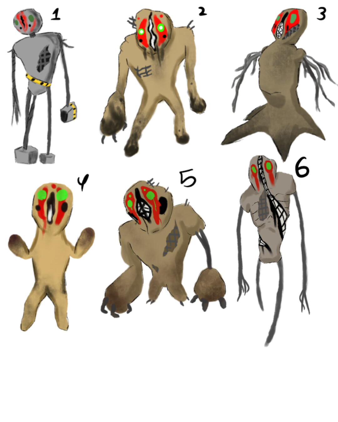 All of the SCP-173 redesigns I have seen lean on gritty, broken