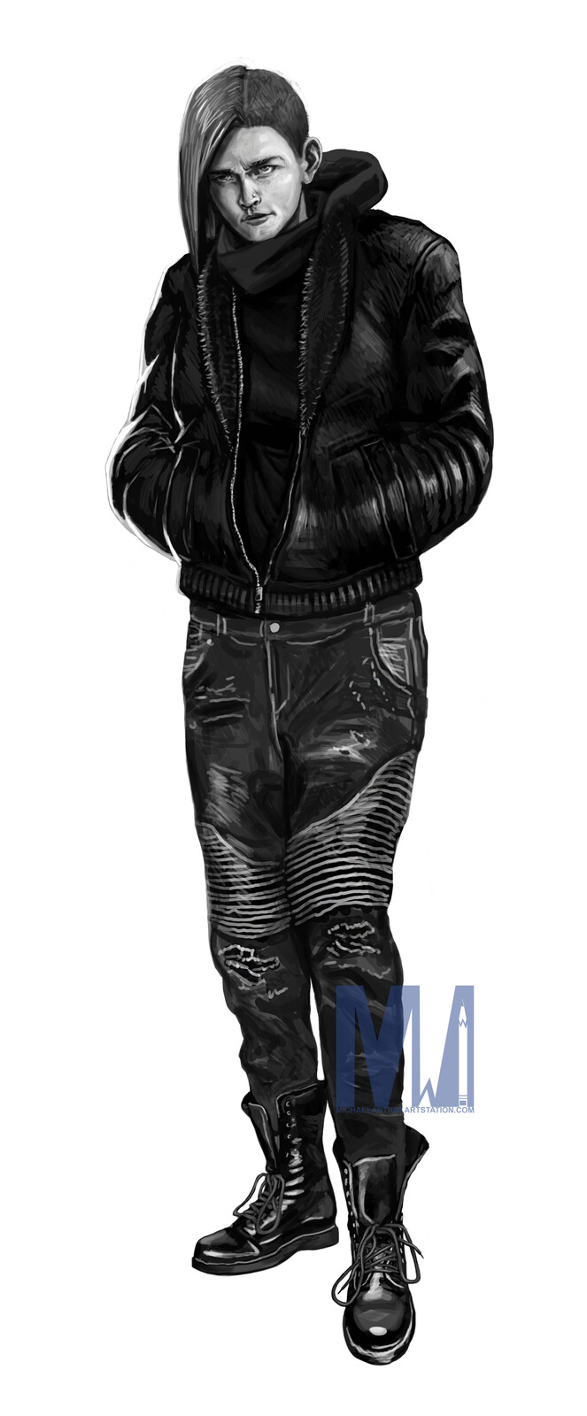 Brand new Concept Art of my original character Sam, from my upcoming webseries. 