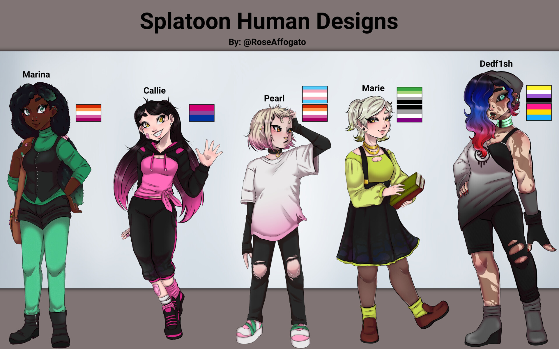ArtStation Splatoon Characters as Humans Concept Designs