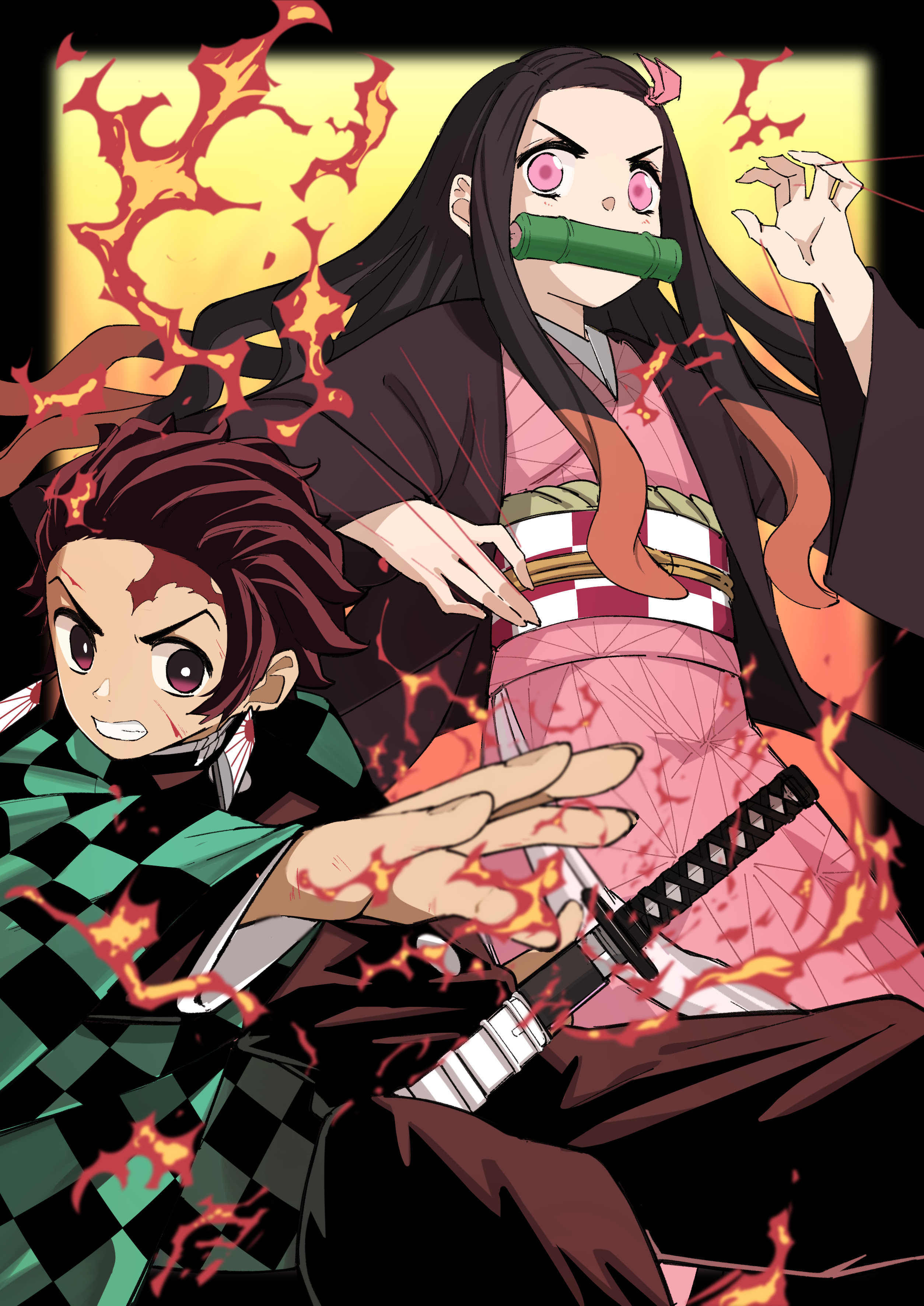 kimetsunoyaiba #demonslayer #nezuko #tanjiro #tanjirou - Anime