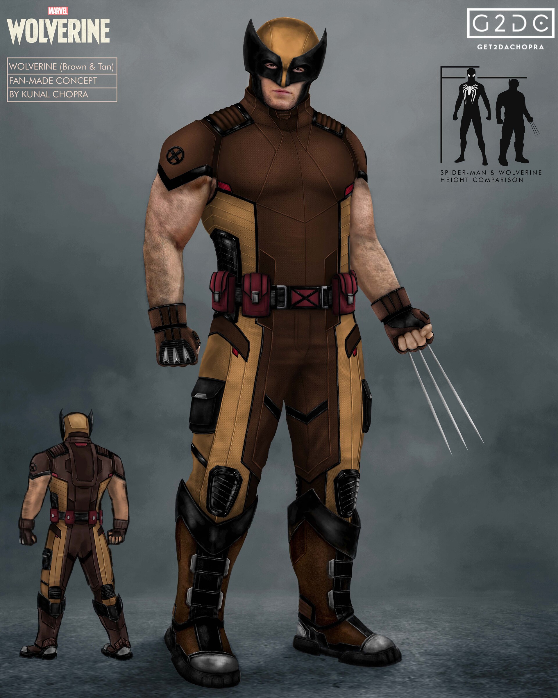 Kunal Chopra Wolverine Brown And Tan MCU Concept Art Kunal Chopra Wolverine Brown And Tan MCU Concept Art