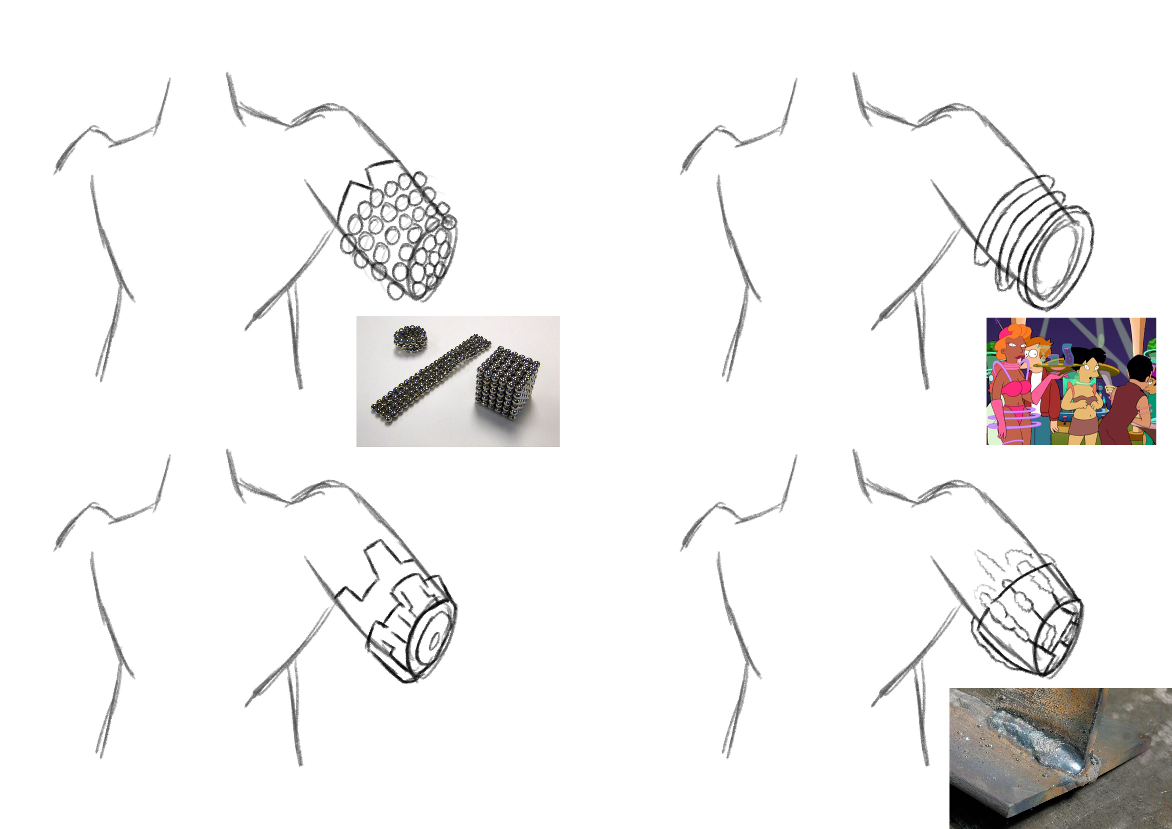 Magnets for limbs to stay attached.