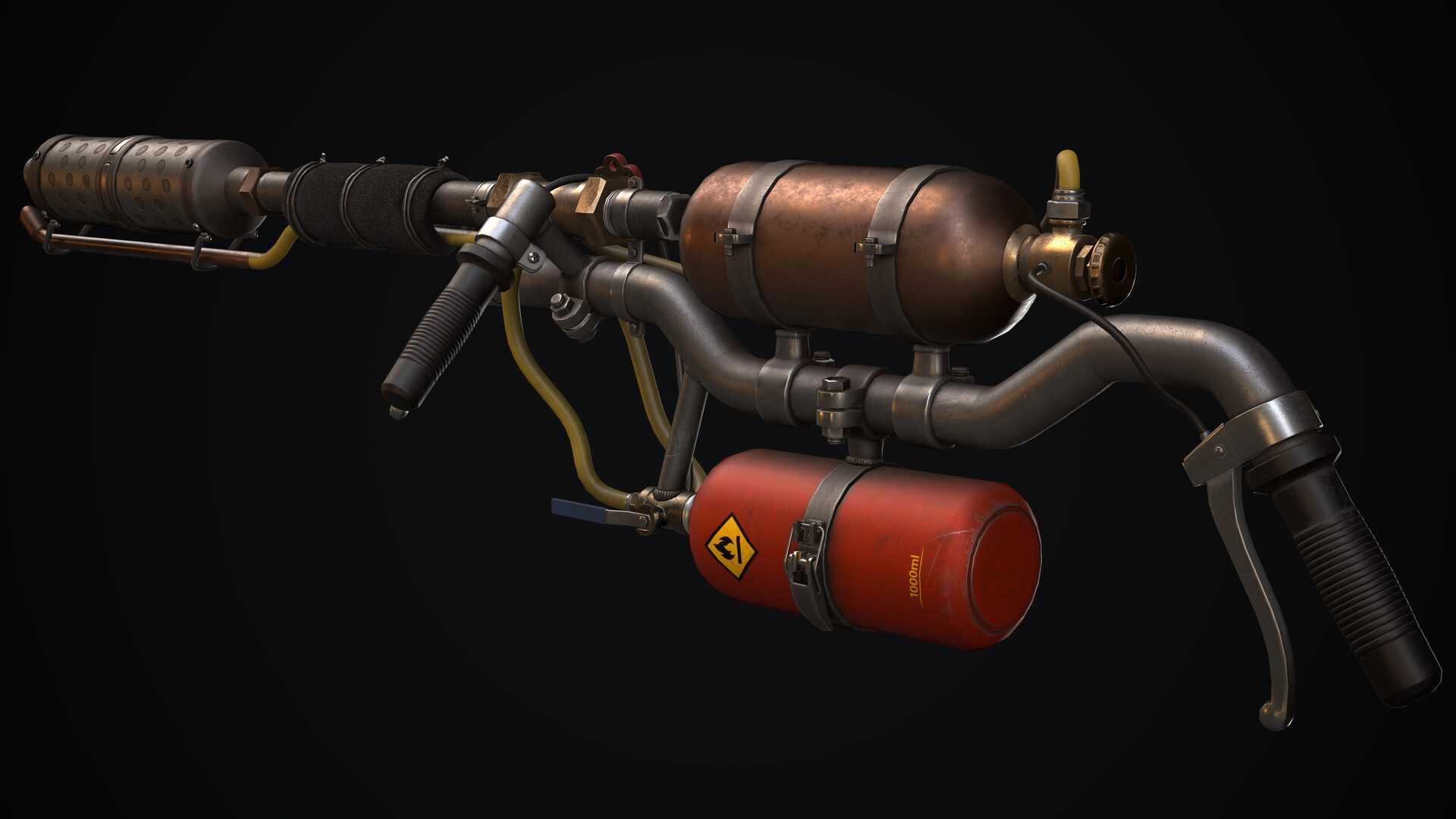 ArtStation - Flamethrower gun