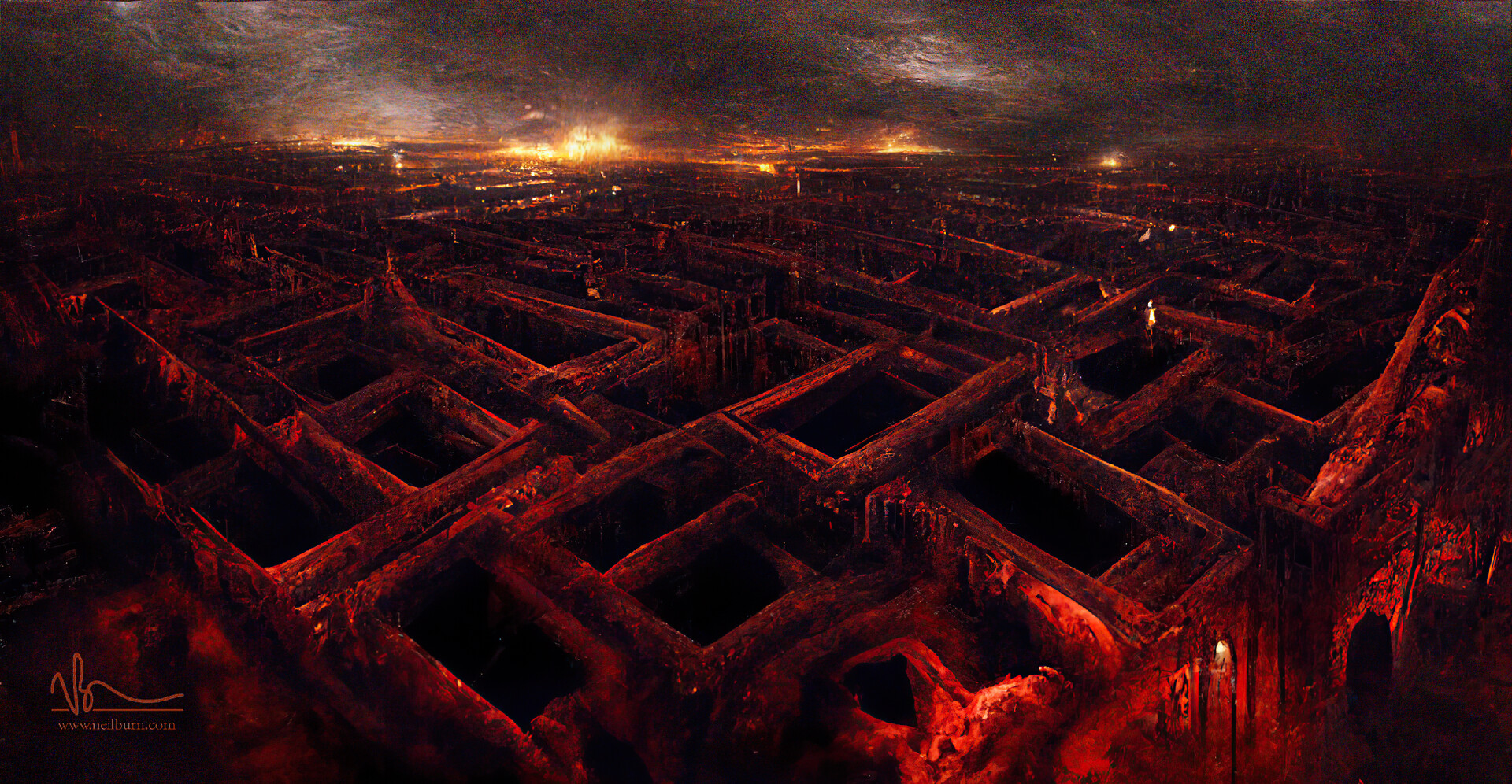 "The Damned Cast Into Hell" fresco by Luca Signorelli (Orvieto