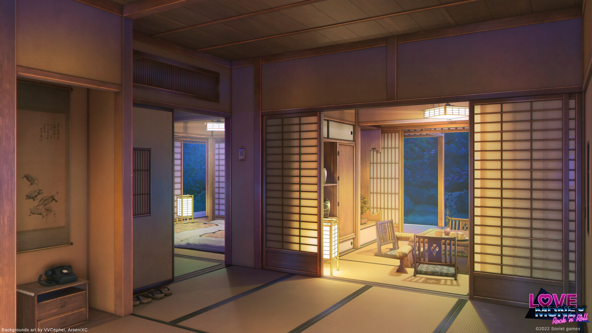 ArtStation - Japanese village house night version
