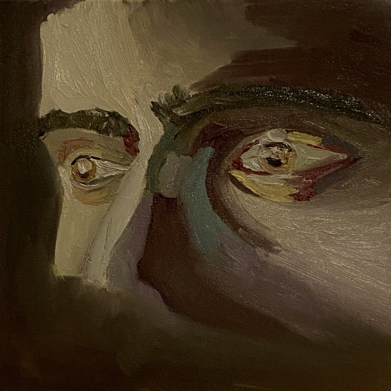 faces study oil paint 