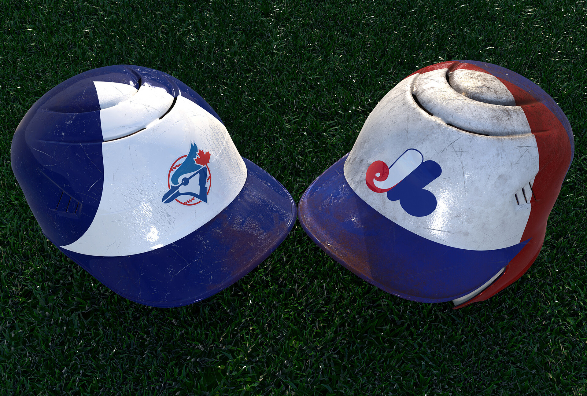 ArtStation Baseball Helmets Canadian Teams