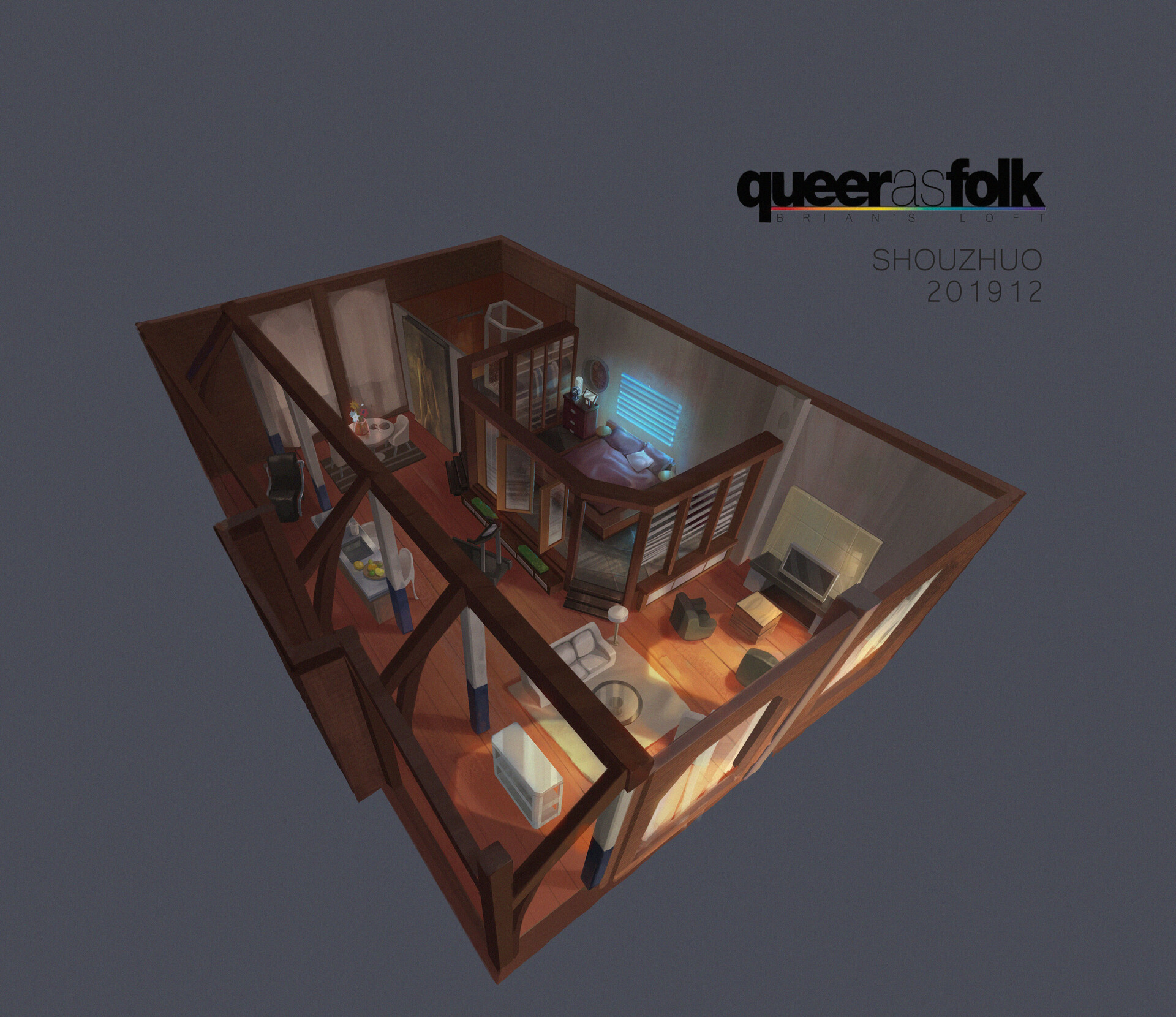 shou zhuo - Queer as Folk Brian's loft