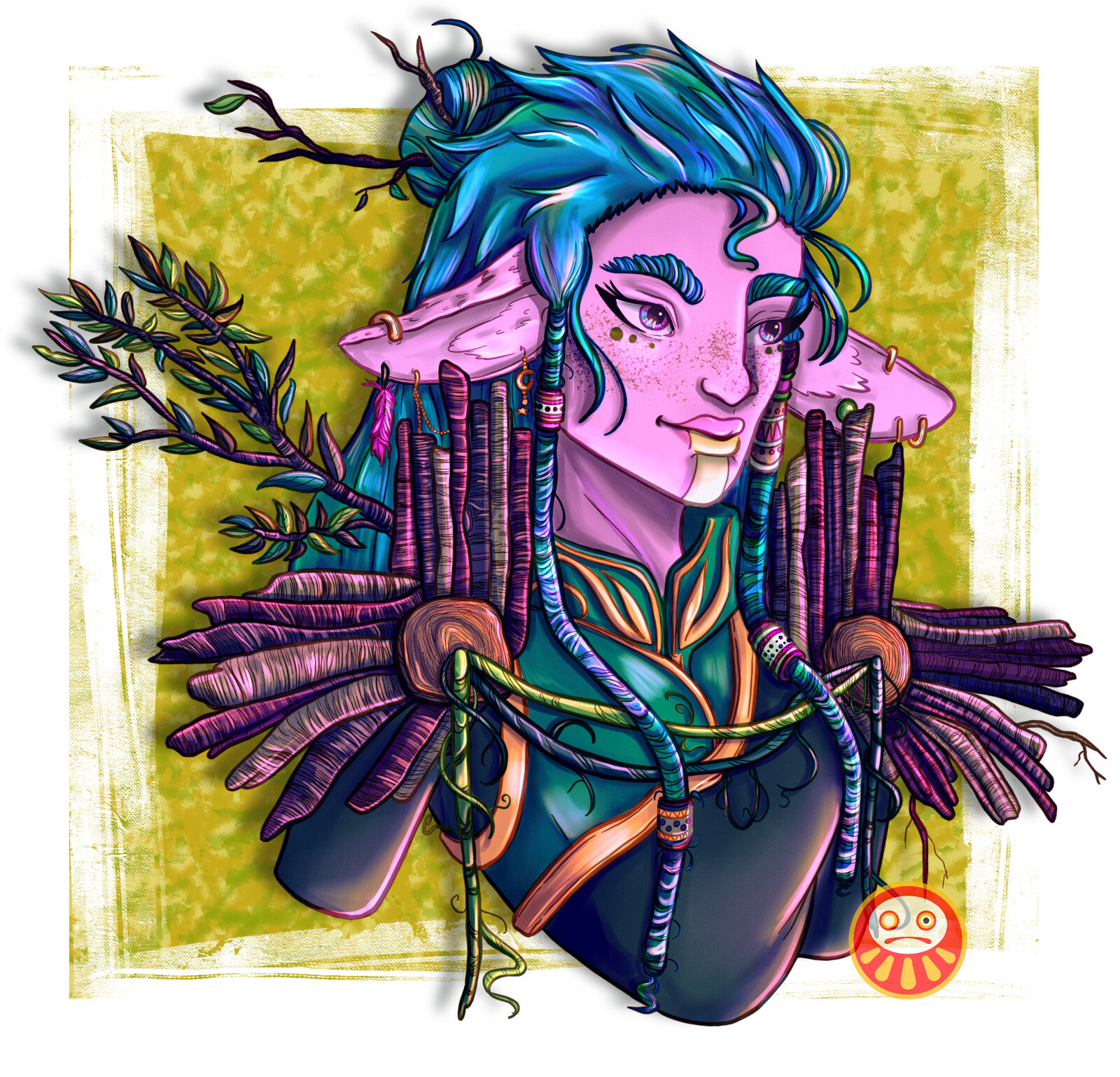 The guard Hulpholor is a very nice and friendly firbolg. She is very loyal to the Forest and would give her life for it. She will not hesitate to help the adventurers when they need her, as she has seen in them a very powerful allied force.
