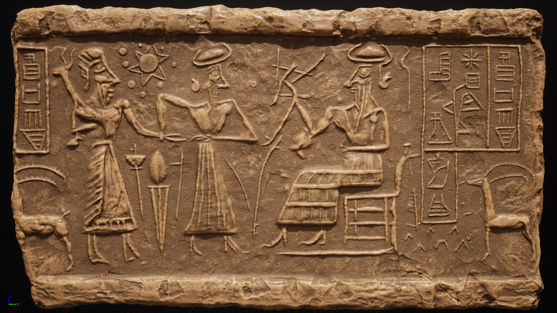 Artstation ancient rock sumerian tablet