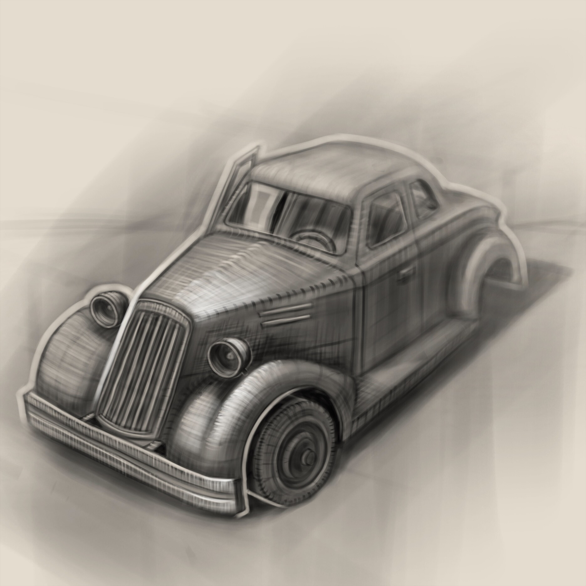 ArtStation Rusty car