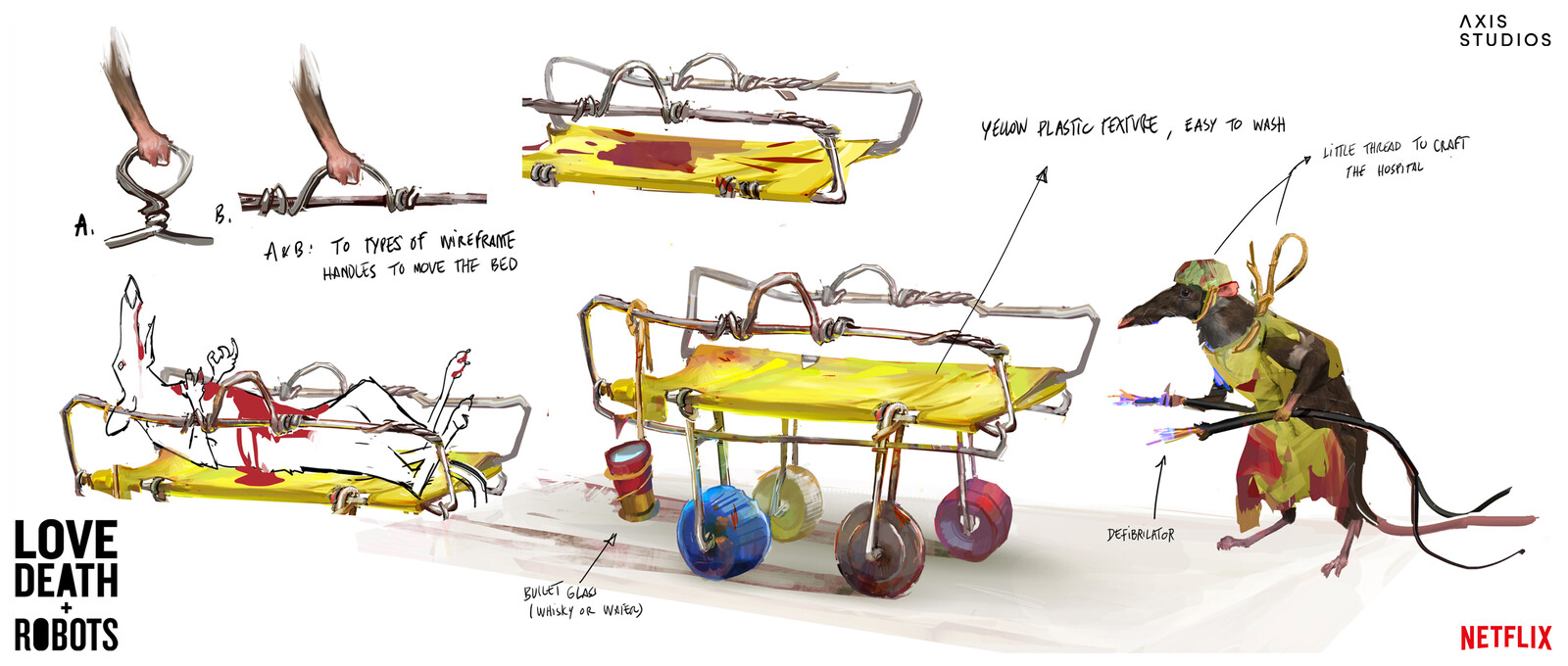 Stretchers 01 - First concept, trying something a bit too modern and plasticky