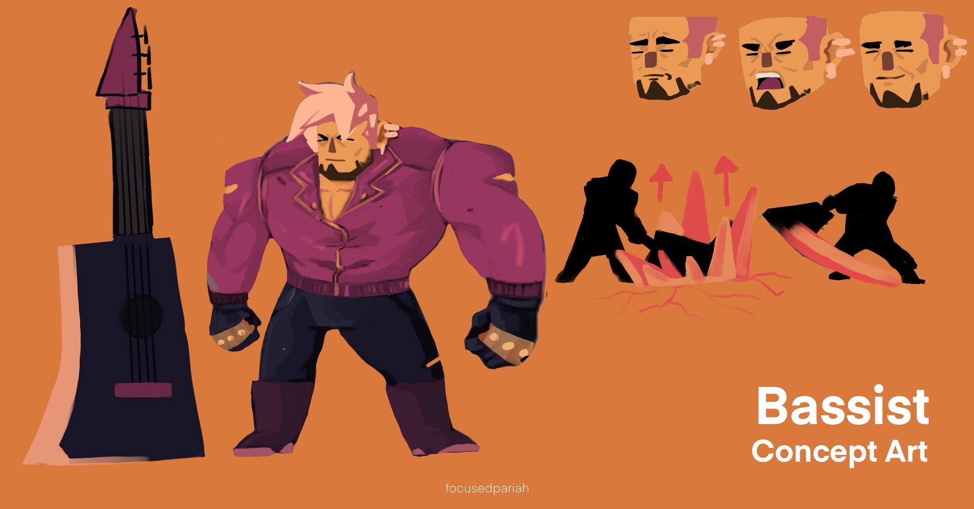 Christian Gabriel - Band Fighting Game Concept Art
