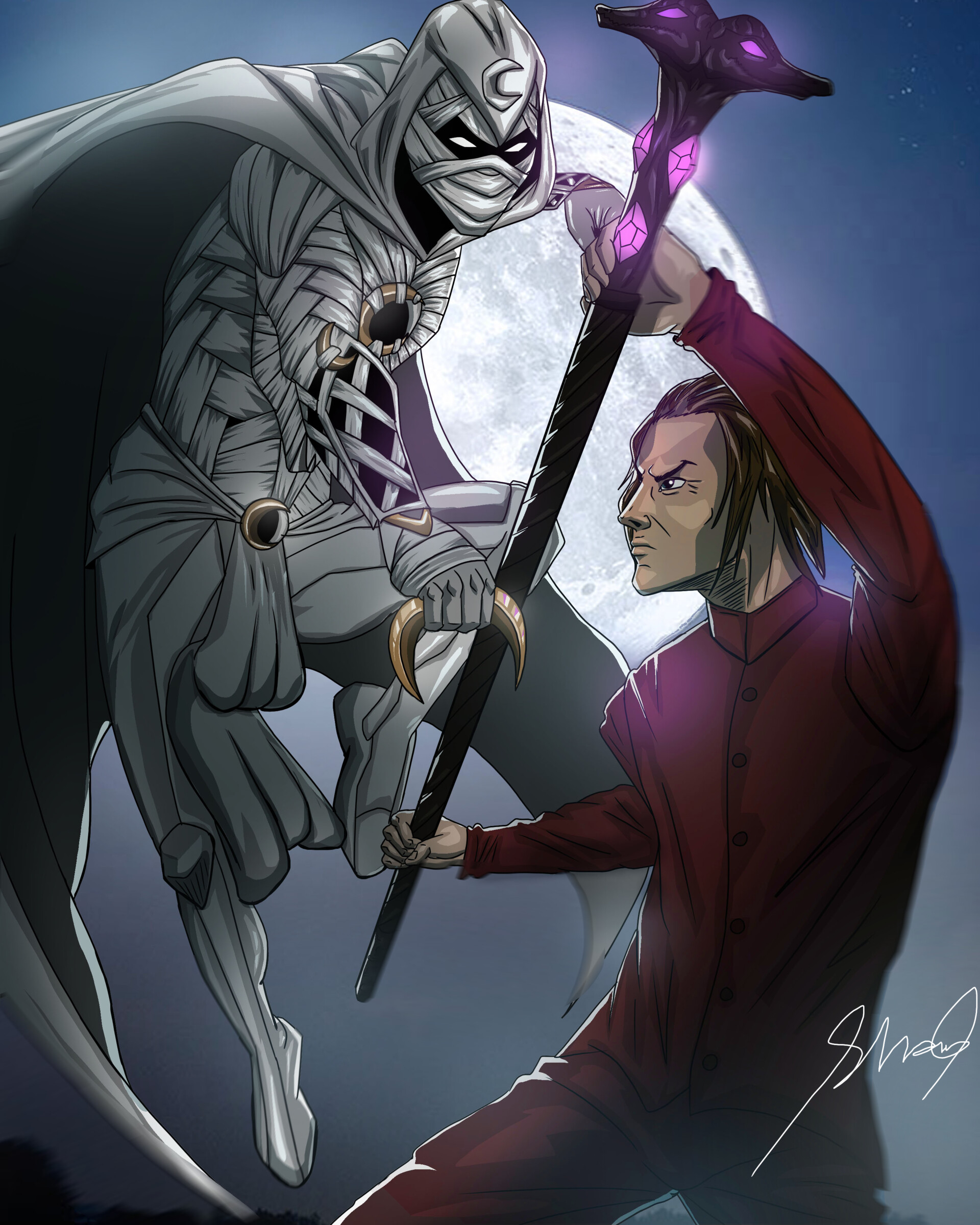 ArtStation Moon Knight Vs Harrow 🌙